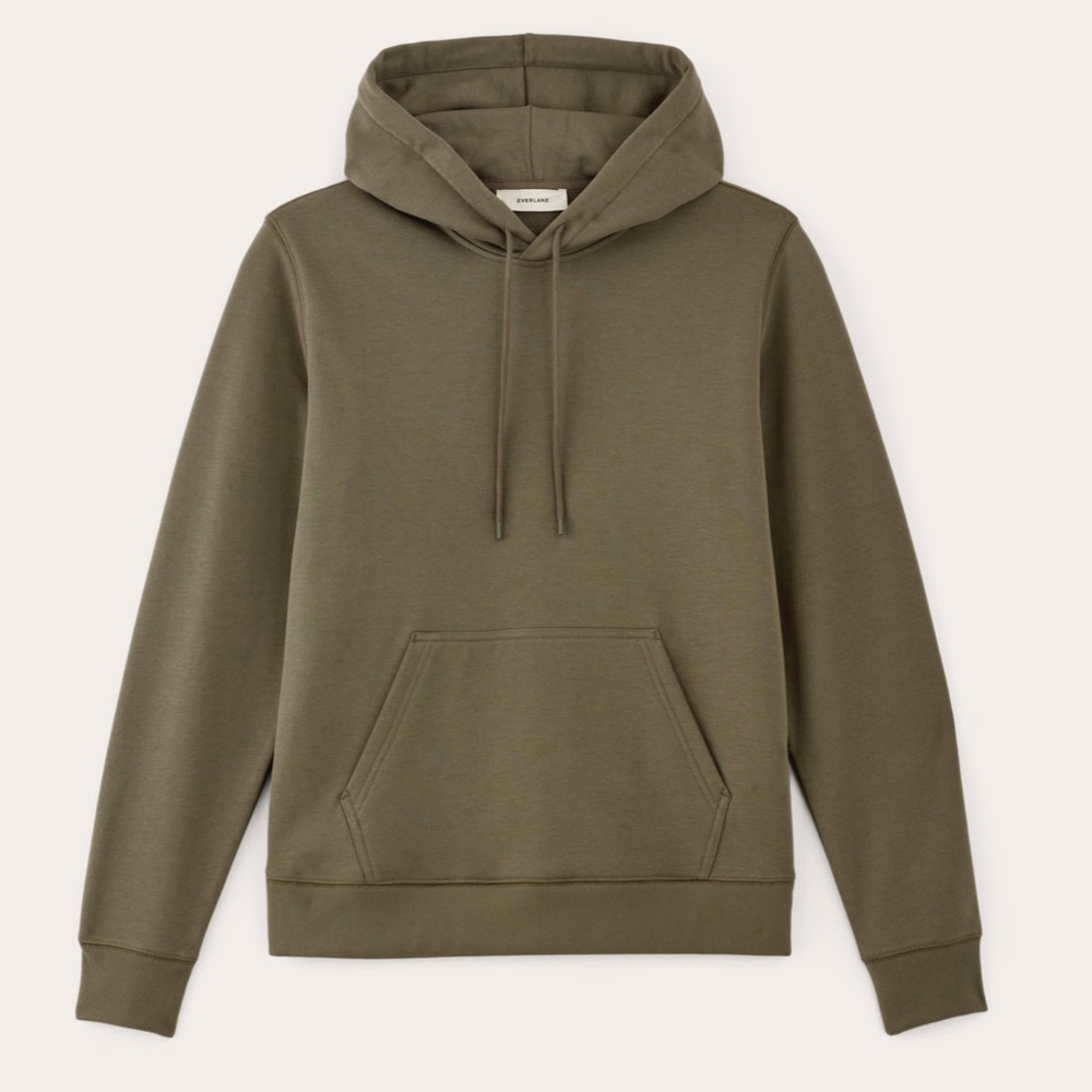 Everlane The Off-Duty Terry Hoodie Kalamata Olive Green Size Small